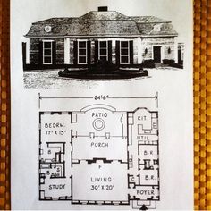 an old house is shown with plans for it