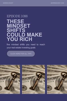 an email page with money and keys on the front, which reads these mindset shifts could make you rich