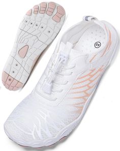 PRICES MAY VARY. Versatile Water Shoes for All Activities - Experience the perfect blend of functionality and style with our Water Shoes for Women. Designed for a variety of water and outdoor activities such as swimming, hiking, boating, and surfing, these shoes offer unmatched versatility. Whether you're exploring the beach, pool, or trail, our quick-dry swim shoes ensure comfort and protection for your feet. Barefoot Comfort and Breathability - Our barefoot shoes for women feature a lightweigh Breathable White Sneakers For Beach, Slip-resistant Beach Sneakers For Summer, Non-slip Beach Sneakers, Non-slip Sneakers For The Beach, Lightweight White Sneakers For Summer, Swim Shoes, Barefoot Shoes, Water Shoes, Beach Pool