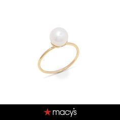 in stock 14k Gold Polished Pearl Ring, 14k Gold Hallmarked Pearl Ring, Fine Jewelry 14k Gold Pearl Ring With Polished Finish, 14k Gold Pearl Ring Stamped 14k, 14k Gold Pearl Ring Fine Jewelry, 14k Gold Pearl Ring, Mother Of Pearl Ring, Pearl Size, Pearl Ring