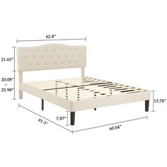 the measurements for a bed frame and headboard