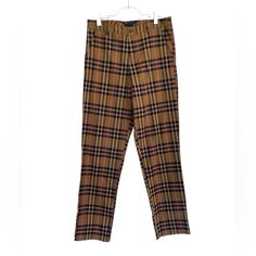 Trendy Plaid Pants Never Worn Button Fly 34x34 Color Like 2nd Photo Please Reach Out With Any Questions Happy Shopping! Brown Straight Leg Pants With Button Closure, Brown Tapered Leg Bottoms With Button Closure, Brown Tapered Leg Pants With Button Closure, Brown Pants With Button Closure For Fall, Fall Brown Pants With Button Closure, Fall Season Brown Pants With Button Closure, Brown Straight Chinos With Belt Loops, Brown Tapered Leg Fall Work Pants, Brown Work Pants For Fall