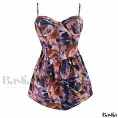 Womens One-Piece Swimsuit with Halter Straps, Steel Support, Tummy Control - Chic and Sexy Swimwear Adjustable Straps One-piece Beachwear, Sleeveless Floral Print Beachwear One-piece, Floral Print Beachwear One-pieces For Sunbathing, Hawaiian Floral Print One-piece Swimwear, Beachwear Floral Print V-neck Bodysuit, One Piece For Women, One Piece Swimsuit, Halter Dress, Color Mixing