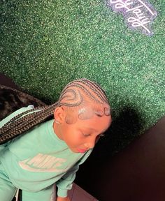 Fulani Braids On Kids, Kid Straight Back Braids, Kids Stitch Braids, Halo Braid With Braids, Lemonade Braids On Toddler Girl, Kiddie Lemonade Braids, Alicia Keys Braids On Kids, Toddler Lemonade Braids With Beads, Braid Styles For Girls