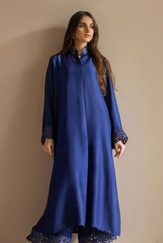 Show details for Midnight Sapphire (KUT244) Simple Pakistani Dresses, Designer Dresses Casual, Boutique Dress Designs, Fashionista Clothes, Stylish Dress Book