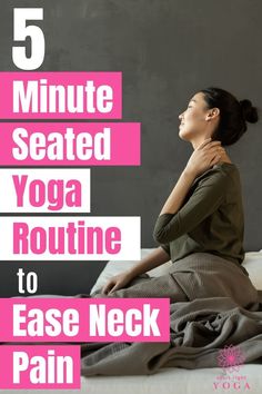 This yoga routine for neck pain can be done multiple times a day and takes a little as 5-minutes. Yoga Poses For Neck Pain, Yoga For Stiff Neck, Yoga For Neck And Shoulders, Asana Yoga