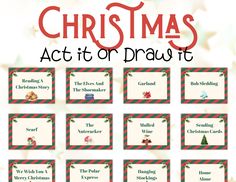 the christmas act or draw it game