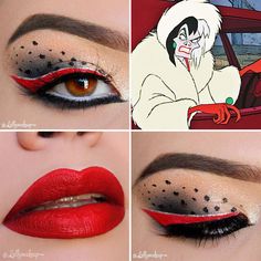 Disney Eye Makeup, Disney Inspired Makeup, Disney Eyes, Make Up Designs, Diy Halloween Games, Disney Makeup, Diy Halloween Projects