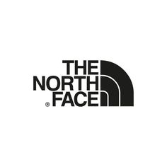 the north face logo is shown in black and white, with an oval shape at the bottom