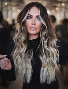 Blonde W Brown Lowlights, Light Brown Hair Color Ideas Long Hair, Contrasting Hair Color Brunettes, Bleached Hair To Brown, Levels Of Hair Color Chart, Ombre Hair Color 2023, Best Hair Trends For 2023, Caramel And Platinum Balayage, Fall Balayage Brown Hair