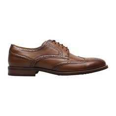 Classic yet contemporary, the Florsheim Rucci Wingtip Oxford features a classic wingtip design with a sleeker, more modern silhouette. The versatile design can be worn with everything from your best suit to your favorite jeans.Features: ComfortClosure Type: Slip-OnShoe Heel Height: 1/2 InchUpper/Outer Base Material: 100% LeatherShoe Lining Material: SyntheticSole Material Content: 100% RubberToe Type: Wing Tip, Closed ToeCare: Wipe CleanHeel Style: Flat HeelCountry of Origin: Imported Oxford Shoes Brown, Shoes Oxford, Wingtip Oxford, Shoes Brown, Cool Suits, Favorite Jeans, Loafers Men, Comfortable Shoes, Dress Shoes Men