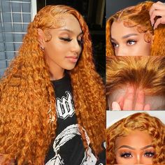 PRICES MAY VARY. 💟【Ginger Curly Human Hair Wig Material】: Ginger Orange Curly Lace Front Wig Human Hair Product Uses 100% Unprocessed Brazilian Virgin Human Hair, Be Cut From Young Girl Donors Directly, Very Soft, Silky Smooth, Little Shedding, No Tangles, Comfortable To The Skin, Natural, Fashion, Make You More Charming. 💟[Ginger Deep Wave Wig]: Very Natural Hairline, Does Not Irritate The Scalp, No Glue Pulling Sensation, Not Stuffy To Wear, Breathable And Durable Lace Material Makes It More Ginger Lace Front Wigs, Amazon Wigs, Hair Ginger, Human Hair Color, Lace Front Wigs Human Hair, Curly Hair Wig, Curly Lace Front Wigs, Curly Human Hair Wig, Hair Brands