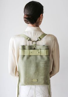 Leather Backpack, Olive Green Leather Bag, Leather Shoulder Bag, Minimalist Backpack, Backpack for Women Gorgeous new Color of the season! - Olive Green. Convertible Style - 3 Bags in One : Cross Body Bag, Shoulder bag and a Backpack! We wanted to make a bag that can meet all of our customers needs and be as much practical as possible. This Minimalist, Stylish Backpack is super convertible and adjustable to it's future owners needs. * Soft & light, Highest Quality leather- Split Suede * Simple a Green Leather Backpack For On-the-go, Minimalist Leather Backpack With Adjustable Strap For Everyday Use, Minimalist Leather Backpack With Adjustable Strap, Minimalist Leather Backpack With Adjustable Strap For On-the-go, Green Leather Backpack With Large Capacity For Everyday, Green Leather Backpack With Large Capacity, Everyday Leather Satchel Backpack With Adjustable Straps, Green Soft Leather Backpack For Everyday, Modern Green Leather Backpack