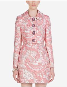 Jacquard Jacket Women, Jacquard Clothes, Brocade Jacket, Dolce Gabbana Jacket, Lace Blazer, Jacquard Jacket, Women's Blazers, Womens Blazers