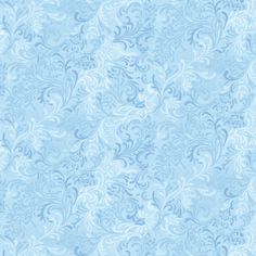 a light blue background with swirls and leaves on the bottom half, in shades of white