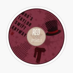 red taylor's version sticker