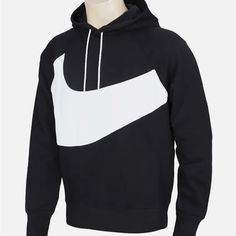 Nike Sportswear Big Swoosh Tech Fleece Hoodie Black And White In Color It Warm And Cozy And Too Cute! It’s Brand New It Can Be Worn By A Man And A Woman In My Opinionit’s A Size Medium But It Will Fit A Size Large As Well . Thanks! Nike Sports Hoodie Activewear, Nike Moisture-wicking Athleisure Hoodie, Sportswear Fleece Hoodie, Sporty Fleece Sweatshirt For Sports, Nike Crew Neck Hoodie For Gym, Nike Hoodie With Adjustable Hood For Gym, Nike Activewear Sports Hoodie, Nike Sporty Hoodie For Gym, Nike Sporty Hoodie For Sports