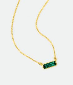 Adira Series Small Green Tourmaline Gemstone Bar Necklace, Gold Wedding and Bridesmaids Jewelry, Statement Green Gemstone Necklace Summer #daniquejewelry Minimalist Necklace With Rectangular Gemstone, Gold Necklace With Gemstone Accents And Rectangular Pendant, Green Baguette Cut Gemstone Necklace, Elegant Green Baguette-cut Emerald Necklace, 14k Gold Gemstone Rectangular Pendant Necklace, Green Gemstone Necklace, Bar Necklace Gold, Gemstone Bar Necklace, Baguette Necklace