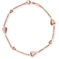 Kabana Blush Heart Bracelet Elegant Rose Gold Chain Bracelet With Heart Charm, Formal Rose Gold Heart Bracelets, Polished Finish Bracelets For Valentine's Day, Formal Rose Gold Heart Bracelet, Valentine's Day Rose Gold Heart Bracelet With Jubilee Detail, Rose Gold Heart-shaped Bracelet For Valentine's Day, Luxury Rose Gold Heart Bracelet, Valentine's Day Rose Gold Heart-shaped Gold Bracelet, Valentine's Day Rose Gold Heart Shaped Bracelet