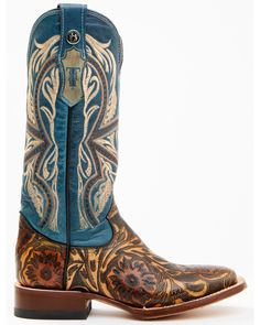 Leather upper. Broad square toe. Pull-on style. Stockman heel. Double-stitched welt. 12" shaft height. Square Toe Western Boots, Womens Cowgirl Boots, Heel Caps, Wood Bridge, Rubber Heels, Boots For Sale, Cowgirl Boots, Boot Shop, Western Boots