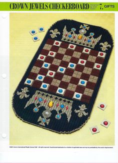 an advertisement for the crown jewels checkerboard, which is on display in a magazine