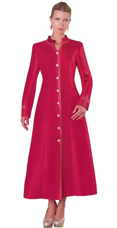 Tally Taylor Robe 4445C-Burgundy - Church Suits For Less White Divinity, Ministry Apparel, Clergy Women, Clergy Robes, Fancy Robes, Church Suits And Hats, Church Attire, Women Church Suits, Church Suits