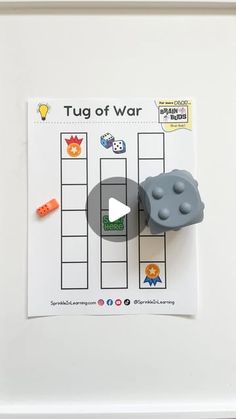 Lindsey BenGera | Sprinkle in Learning® on Instagram: "Tug of War ✨ Grab a dice and this free printable to practice counting, 1:1 correspondence and game skills like taking turns and winning/losing gracefully. 

🔗 Comment ‘game’ for free printable! 🔗 

#sprinkleinlearning #counting #mathisfun #mathgame #mathgames #gameforkids #kidsgame #kidsgames #timetoplay #rainydayactivities #activitiesforkids #activitiesfortoddlers #activitiesforchildren #count #preschoolmaths #kindergartenmath #numbers #dice #preschoolactivities #simpleactivities #freedownload #printable #freeworksheets #freedownloads #kidsactivities #kidactivities #kidsactivity #indoorplay"