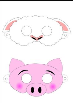 a pig mask with sheep's face and thought bubble above it