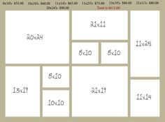 four squares are shown with the numbers in each square and one has three smaller squares