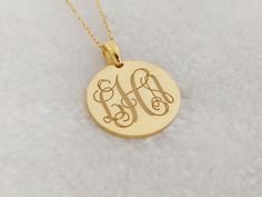 "Silver Monogram Circle Disc Necklace,Monogram Initials necklace,Silver Disk Necklace,Custom Disc Jewelry,Monogram Tag Necklace,Gold Initials Necklace This stunning silver monogram disc necklace is the unique fashion accessory you've been searching for. The design is simple, elegant and absolutely beautiful. This necklace makes a great everyday jewelry piece because it matches so well with any outfit. Wear it to dress up your favorite jeans outfit or wear it out to dinner on date night. This nec Gold Disk Necklace, Disc Jewelry, Diamond Infinity Necklace, Initials Necklace, Disk Necklace, Floating Diamond Necklace, Initial Necklace Silver, Gold Disc Necklace, Silver Monogram