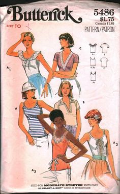 an old sewing pattern for women's swimsuits and bathing suits