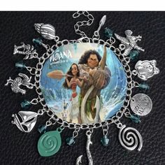 Disneys Moana Charm Bracelet New Without Tags One Size Fits All Link Claw Clasp Festival Body Jewellery, Charm Bracelet Tattoo, Jewelry Tattoo Designs, Disney Charm Bracelet, Lion Jewelry, Bracelet Quotes, Disney Charms, Jewelry Design Drawing, Tattoo Bracelet