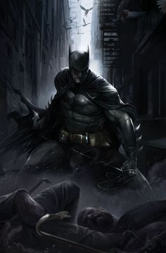 the dark knight in batman's city