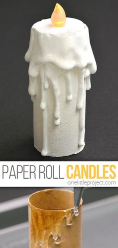 Paper Roll Candles | Fun and Easy DIY Candle Decoration Fall Crafts For Adults Diy Projects, Toilet Paper Roll Napkin Rings, Paper Candle Craft, Toilet Paper Roll Candles, Clay Candles, Homemade Centerpieces, Crochet Presents, Diy Christmas Crackers, Diy Halloween Crafts