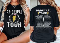 Celebrate your principal with the Principal Tour Shirt, perfect for showcasing school spirit. The Principal T-shirt makes an excellent Principal Tee Gift. Ideal for teacher gifts and Teacher Appreciation, it's a thoughtful choice for Back to School. Product Description: ⇝ Bella and Canvas Brand Shirts ⇝ Unisex Adult Sizing ⇝ Rolled Sleeves in pictures are for styling purposes only ⇝ Props used in photos for are NOT included with purchase ⇝ Please consult the listing image for information regardi Principal Shirt Ideas, Principal Shirts, Gift For Principal, Teachers Appreciation, Principal Gifts, Brand Shirts, Rolled Sleeves, Tour Shirt, Branded Shirts