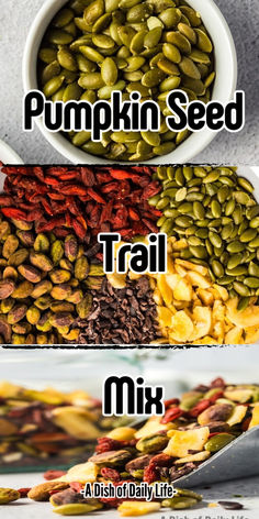 This homemade Pumpkin Seed Trail Mix is bursting with nuts, dried fruit, cacao nibs, and plantain chips. This nutty and healthy blend is packed with antioxidants and protein which is your best friend when trying to fight those sweet tooth cravings. #numstheword #pumpkinseedtrailmix #pumpkinseetrailmixrecipe #pumpkinseedstrailmix #trailmixwithpumpkinseeds #glutenfreepumpkinseedtrailmix Nut Free Snacks, Nourishing Recipes, Feel Healthy, Plantain Chips, Nutritious Recipes, Pumpkin Seed, On The Go Snacks, Mouthwatering Recipes