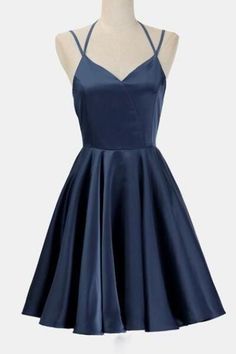 c5cc17e395d3049b03e0f1ccebb02b4ddesc35433690ri Simple Dresses Classy, Navy Blue Bridesmaid Dresses Short, Junior Homecoming Dresses, Simple Party Dress, Cheap Party Dresses, Simple Prom Dress, Junior Prom Dresses, Blue Homecoming Dresses, Blue Party Dress