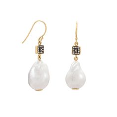 [Diamond Engagement Rings, Diamond Stud Earrings, and Gold Jewelry Online]-Angelucci Jewelry French Wire Earrings, Freshwater Pearl Earrings, Baroque Pearl Earrings, Luxury Earrings, Freshwater Pearls Earrings, French Wire, Pearl Earrings Dangle, Freshwater Cultured Pearls, Delicate Earrings