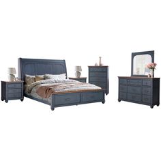 Americana 4 Piece Room Group - QK1064862_LEGE_PRI_OL Americana Bedroom, Wood Usb, Wood Dresser, Queen Mattress, Soft Close Drawers, Top Drawer, Bedroom Set, Rustic Charm, Furniture Shop