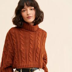 Fall Colors Outfits Women, Soft Natural Fall Outfits, Autumn Color Clothes, 2024 Sweater Trends, Autumn Colors Outfits, Orange Sweater Outfit Fall Looks, Autumn Cozy Outfit, Burnt Orange Fashion, Wool Sweater Outfit