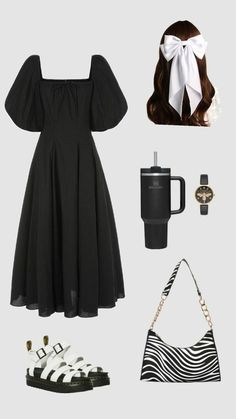 Moda coreana, confortável e bonita. Modest Girly Outfits, 00s Mode, Modesty Outfits, Cute Modest Outfits, Cute Dress Outfits, Everyday Fashion Outfits, Casual Day Outfits, Elegante Casual, Quick Outfits