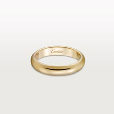 CRB4031200 - 1895 wedding band - Yellow gold - Cartier Thick Gold Wedding Band, Cartier Gold Ring, Cartier 1895, Cartier Band, Cartier Wedding Bands, Cartier Wedding Rings, Wedding Band Width, Plain Gold Wedding Bands, Gold Wedding Bands Women