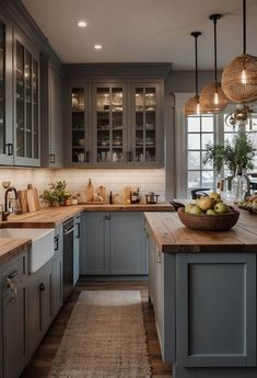 a kitchen filled with lots of counter top space