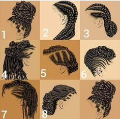 8,119 Likes, 611 Comments - The Nubian Crown 👑 (@thenubiancrown) on Instagram: “Which Hairstyle Is You!? #THENUBIANCROWN 👑” Natural Hair Artwork, Braids For Women, Afro Hair, Scene Hair, Cornrow