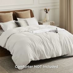 the comforter is not included in this bedding set, but it's white and brown