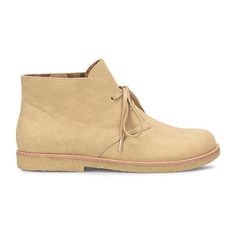 These Boc women's Livie ankle boots features a classic lace-up front, a closed plain toe, and a flat heel making them a stylish option for comfortable everyday wear. They're crafted from durable materials that offer the look and feel of soft suede. Features: ComfortClosure Type: Lace-UpShaft Circumference: 8 1/2 InchesBoot Shaft Height: 3 3/4 InchesUpper/Outer Base Material: 100% PolyurethaneShoe Lining Material: FabricSole Material Content: 100% PolyurethaneToe Type: Plain Toe, Closed ToeHeel … Classic Ankle Lace-up Boots With Textured Sole, Classic Ankle Boots With Laces, Classic Ankle-high Lace-up Boots With Rubber Sole, Classic Boots With Laces And Round Toe, Classic Lace-up Boots With Suede Lining, Classic Lace-up Desert Boots With Suede Lining, Beige Lace-up Boots With Rubber Sole, Classic Suede Lace-up Boots, Classic Ankle Lace-up Boots With Suede Lining