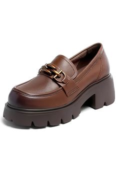 Classy Retro Loafers Platform Shoes Light Academia Aesthetic Academia Aesthetic Shoes, Vintage Fall Loafers With Rubber Sole, Vintage Loafers With Rubber Sole For Fall, Light Academia Shoes, Aesthetic Platform Shoes, Dark Academia Shoes, Light Academia Clothes, Dark Academia Accessories, Academia Shoes