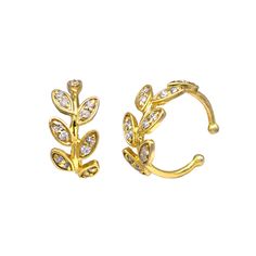 Natural Diamond Earring Leaf Cuff Earrings in 18k Solid Yellow gold earring For Women Anniversary Gifts Birthday Gifts -2.2160 grams gross weight of ring -Band Thickness: 1.11 mm -Band Width: 1.11mm -Stone cut: Round brilliant cut diamond -Size of the Gemstone: 1.1o mm to1.30mm -No. of Diamonds: 28 pcs -Total Carat: 0.30 Carats -Net Gold Weight: 2.14 grams ✔✔We Give Guarantee Of Naturality Of Stone. ✔✔On Customer Demand We Offer Certificate Also. ✔✔Our Jewelry Will Not Turn Black. Because It Is Gold Fine Jewelry Ear Cuff Gift, Fine Jewelry Gold Ear Cuff As Gift, Gold Round Ear Cuff Fine Jewelry, Gift Yellow Gold Clip-on Diamond Earrings, Yellow Gold Clip-on Diamond Earrings For Gift, Yellow Gold Clip-on Diamond Earrings As Gift, Yellow Gold Pierced Ear Cuff As A Gift, Clip-on Yellow Gold Diamond Earrings For Gift, Clip-on Yellow Gold Diamond Earrings As Gift