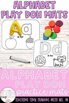 the alphabet and numbers worksheet for children to learn how to play with them