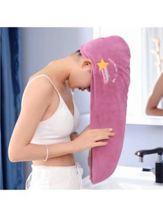 1pc Microfiber Hair Towel, Soft Hair Drying Cap, Quick Dry Hair Towel For Bathroom, Super Absorbent Hair Wrap Towel For Women, Embroidery Hair Wrap Turban, Bathroom Supplies, Bathroom Accessories Multicolor    Polyester Geometric,Graphic,Letter    Bathroom, size features are:Bust: ,Length: ,Sleeve Length: Hair Drying Cap, Hair Towel Wrap, Shower Caps, Towel Wrap, Magic Hair, Turban Headwrap, Hair Towel, Shower Cap, 자수 디자인